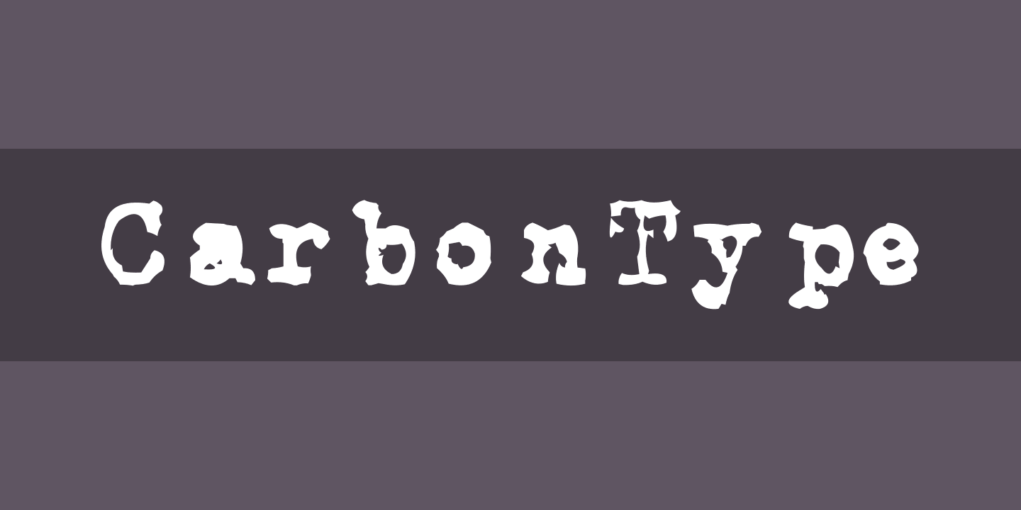 Пример шрифта CarbonType #1